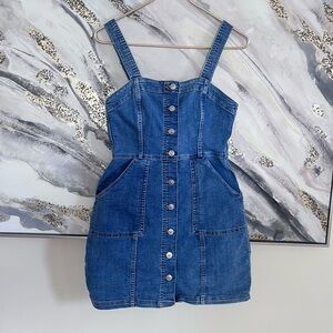 H&M Divided retro Denim Dress with buttons Detail STRECH